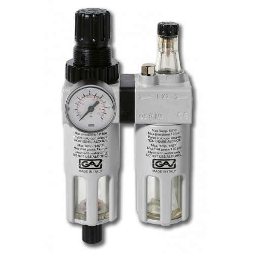 Regulateur de pression avec séparateur deau et huileur 1/4” filet intérieur