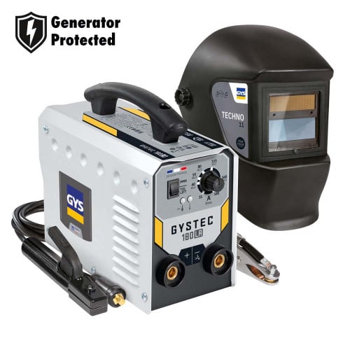 INVERTER GYSTEC 180 LA  + CAQSQUE DE SOUDURE TECHNO 11